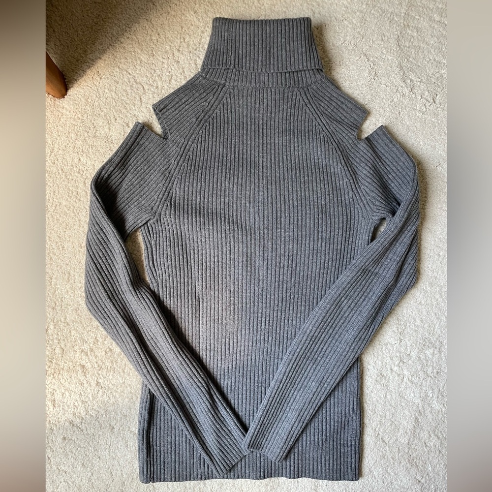 Theory Wool Cold Shoulder Sweater